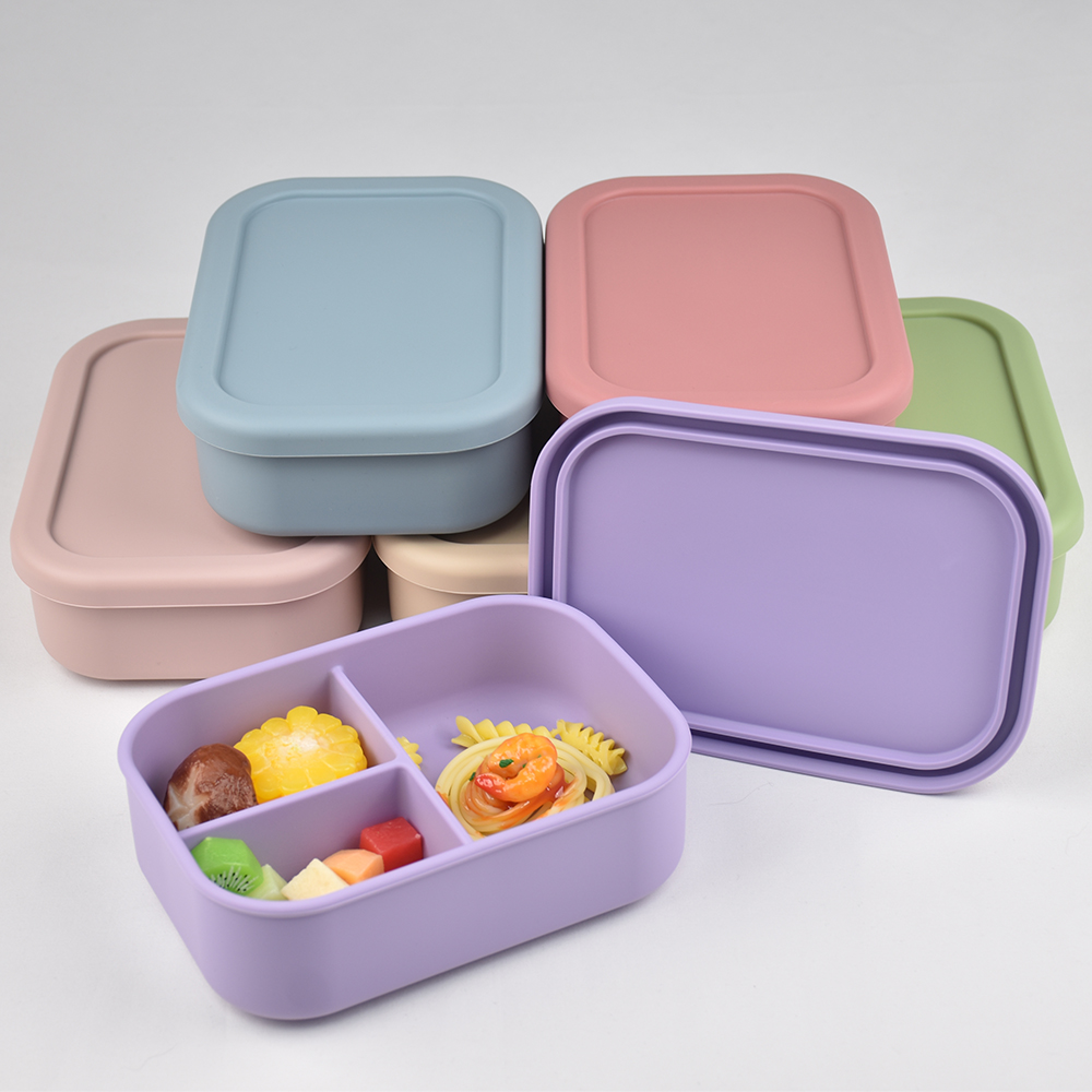 Meal Prep Healthy - 3-Compartment Food Grade Silicone Bento Lunch