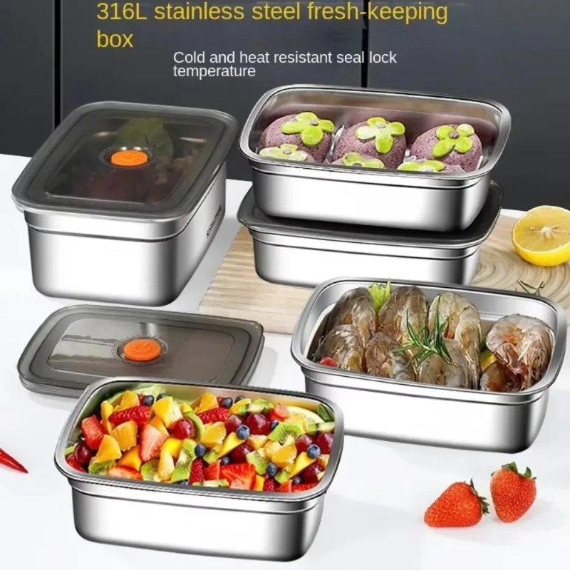 Meal Prep Tupperware - Leakproof Bento Lunch Box Stainless Steel