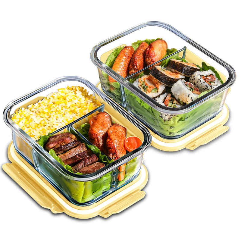 Meal Prep Glass Containers Oven Safe - Glass Fresh-Keeping Box High Borosilicate Heat-Resistant