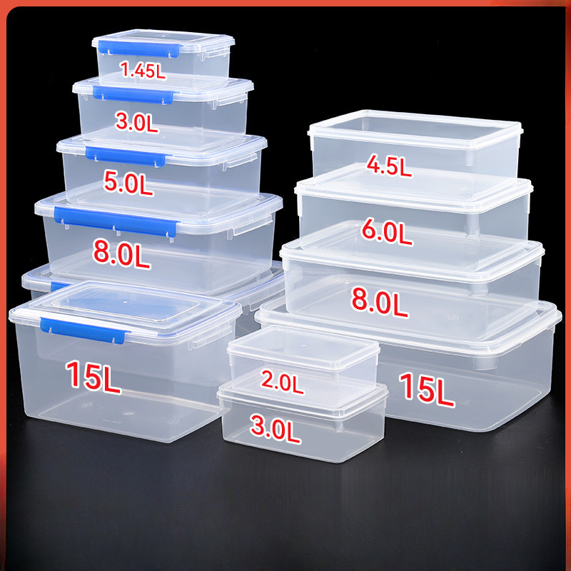 Meal Prep Tupperware - Crisper Box Rectangular Thickened Plastic Refrigerator