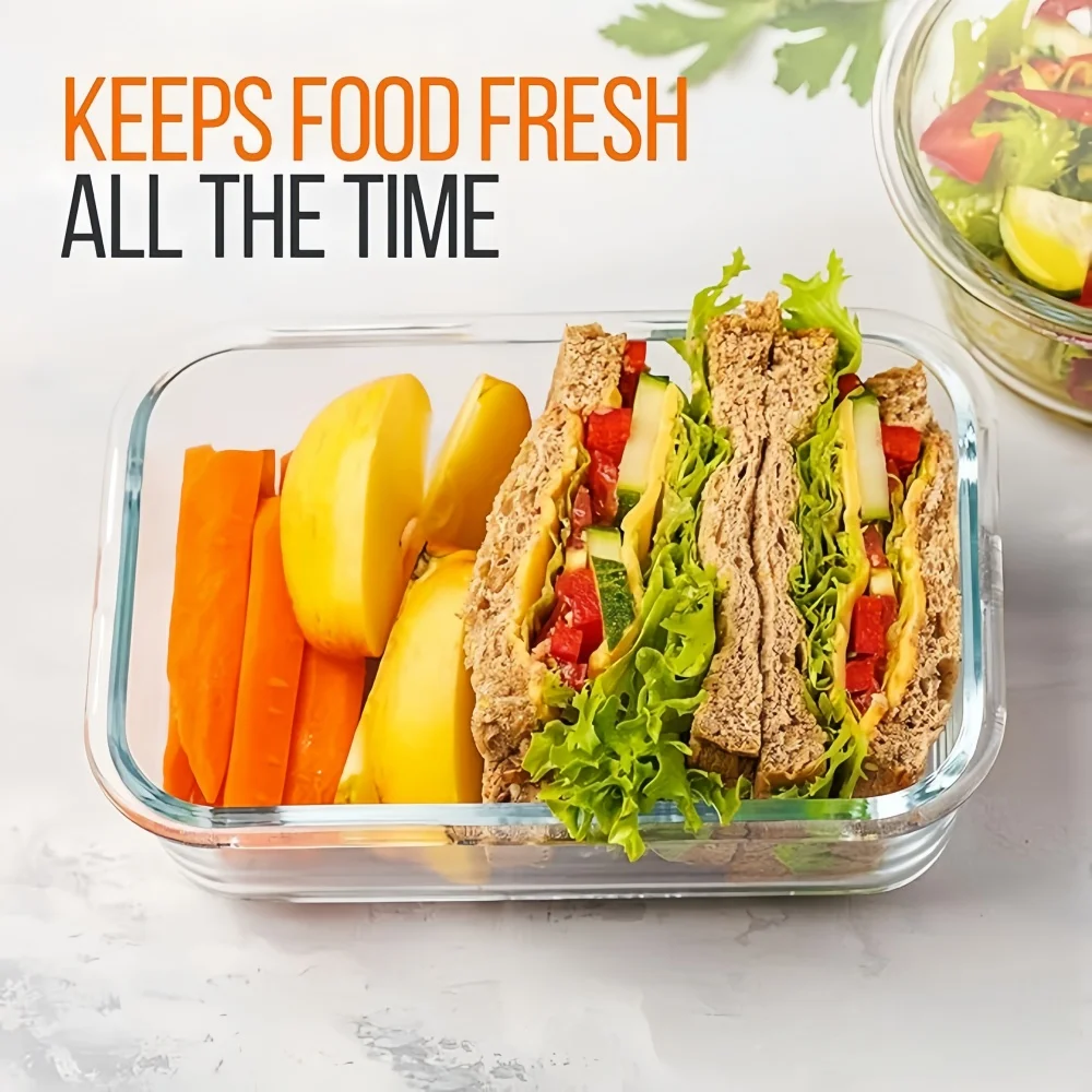Rectangular Borosilicate Glass - đánh giá và giá Meal Prep Glass Containers Oven Safe