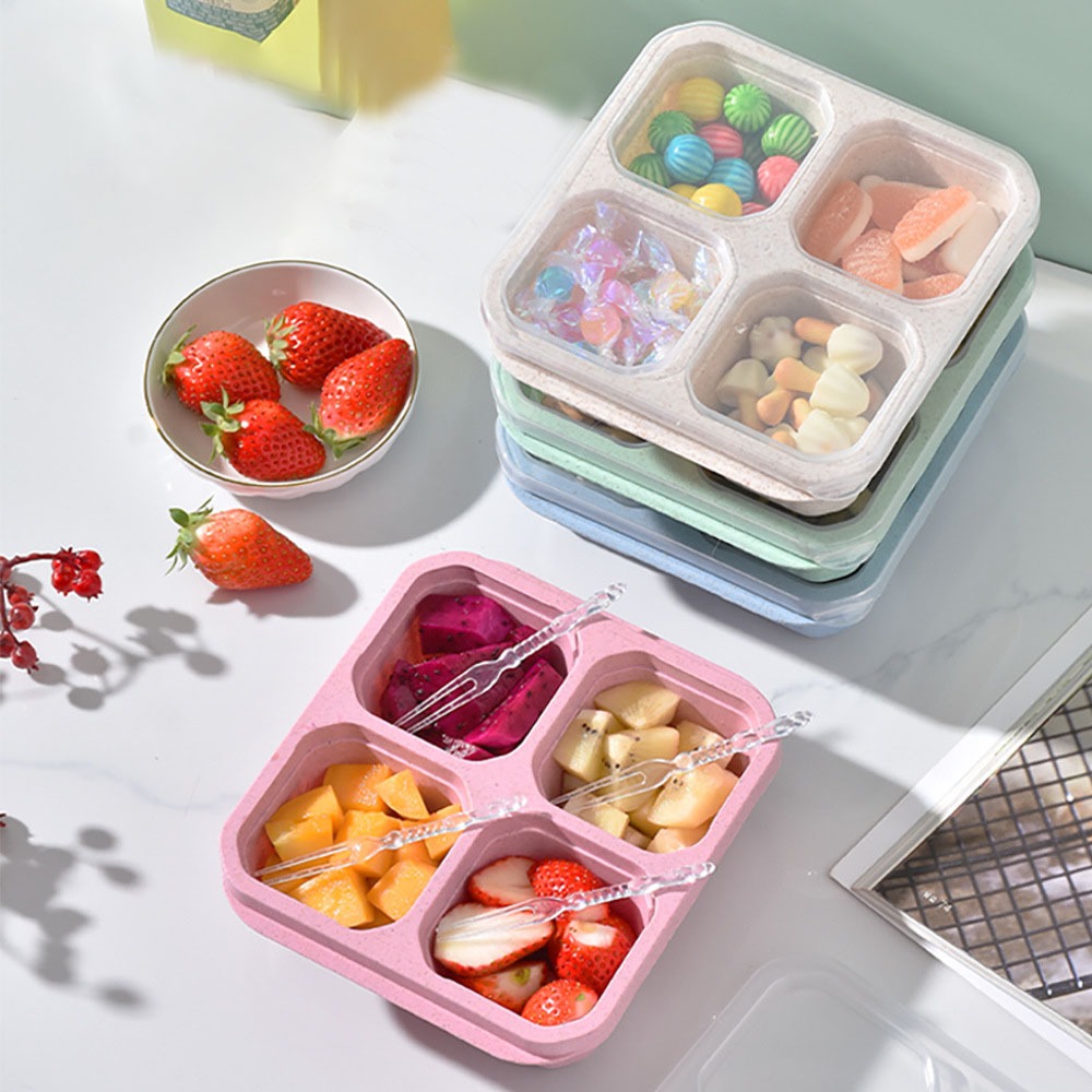 1pc Reusable Wheat Straw 4 Com - đánh giá và giá Meal Prep Healthy