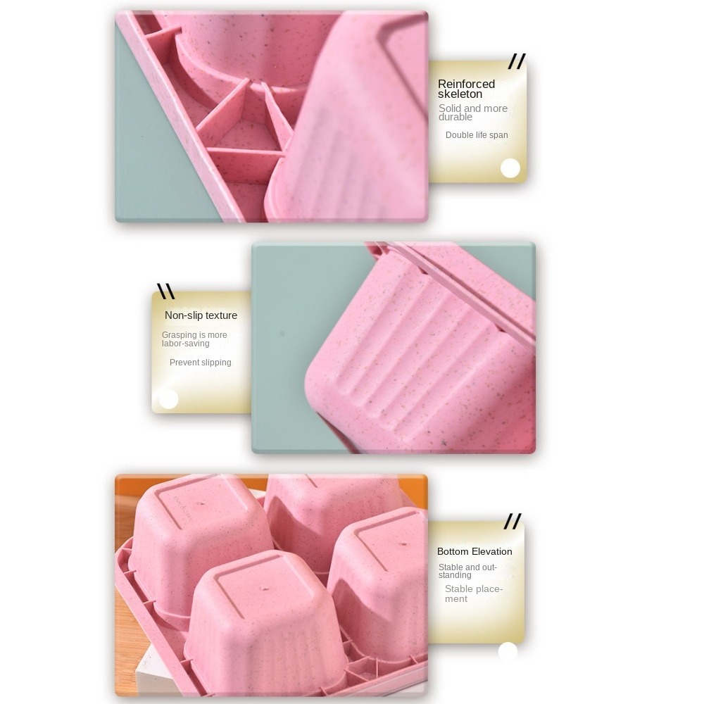 1pc Reusable Wheat Straw 4 Com - đánh giá và giá Meal Prep Healthy