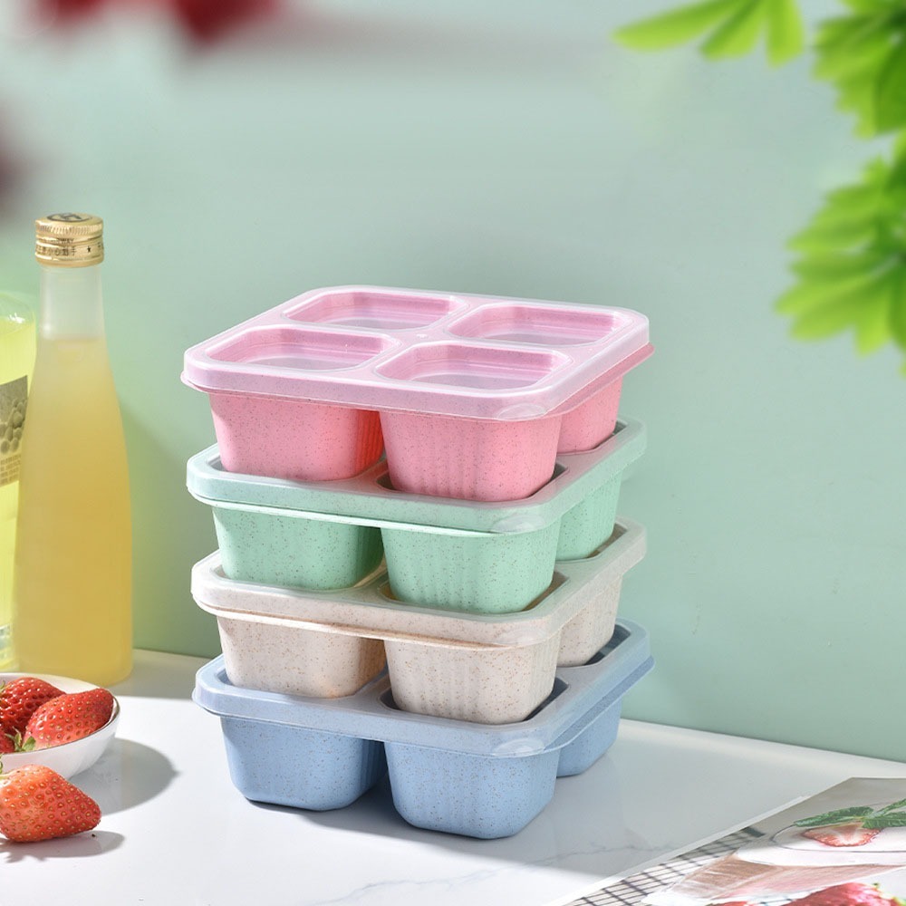 1pc Reusable Wheat Straw 4 Com - đánh giá và giá Meal Prep Healthy