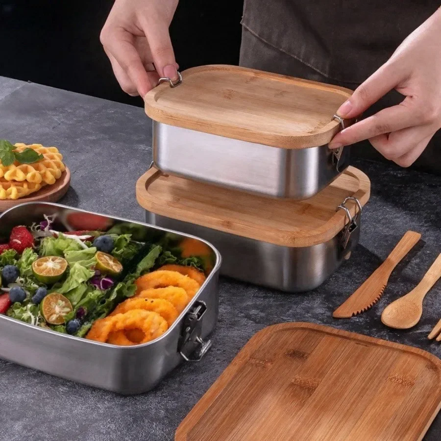 New 304 Stainless Steel Bamboo - đánh giá và giá Meal Prep Tupperware