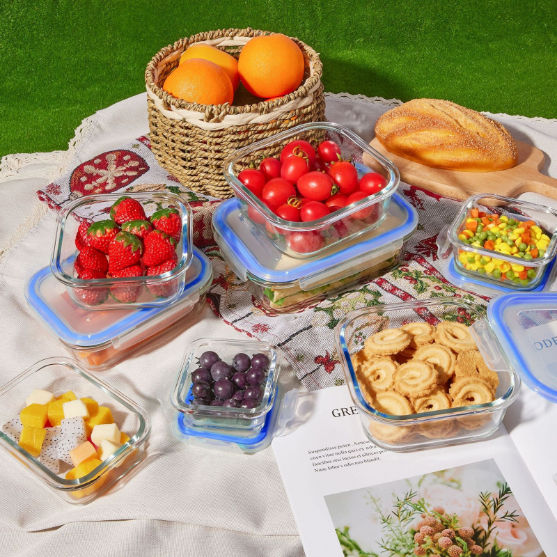 8Pcs Sealed Glass Food Storage - đánh giá và giá Meal Prep Glass Containers Oven Safe