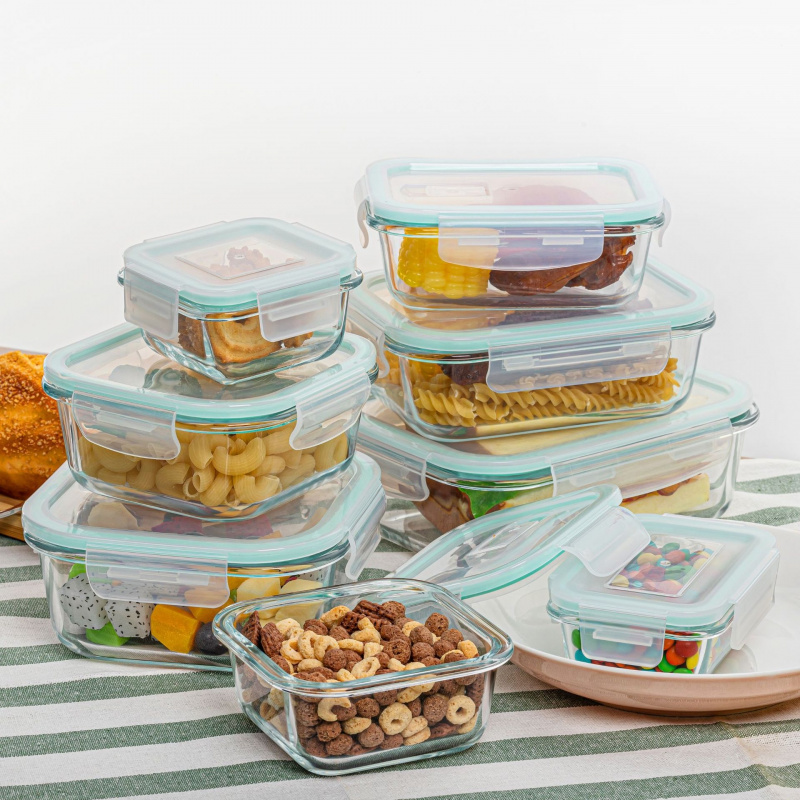 8Pcs Sealed Glass Food Storage - đánh giá và giá Meal Prep Glass Containers Oven Safe