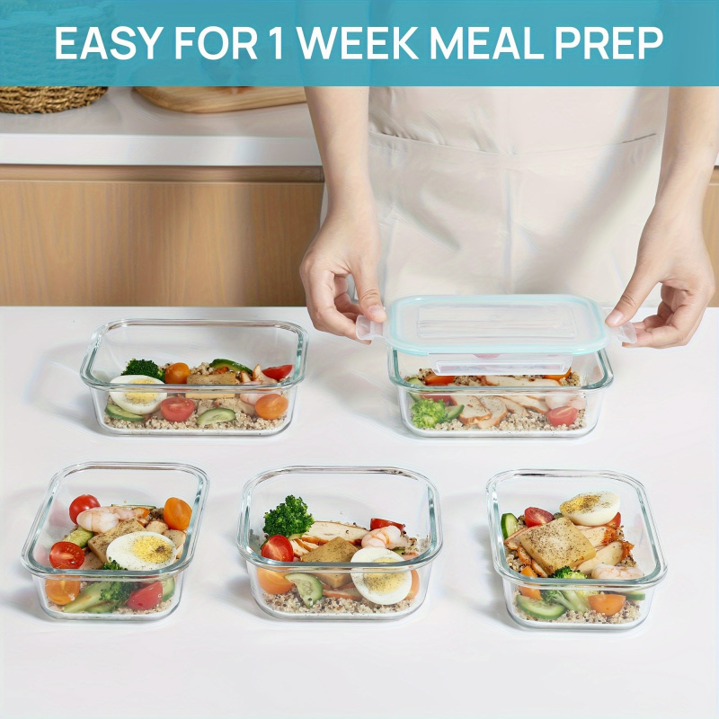 8Pcs Sealed Glass Food Storage - đánh giá và giá Meal Prep Glass Containers Oven Safe