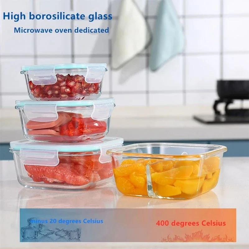 Glass Fresh-Keeping Box High B - đánh giá và giá Meal Prep Glass Containers Oven Safe