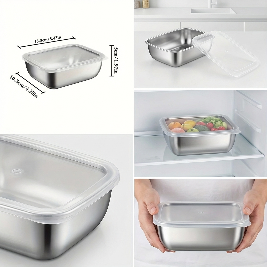 5PCS Stainless Steel Food Stor - đánh giá và giá Meal Prep Healthy