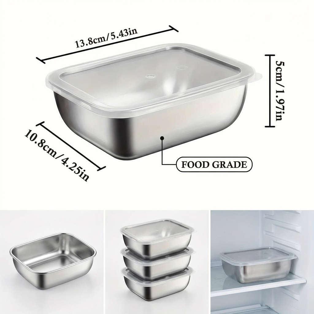 5PCS Stainless Steel Food Stor - đánh giá và giá Meal Prep Healthy