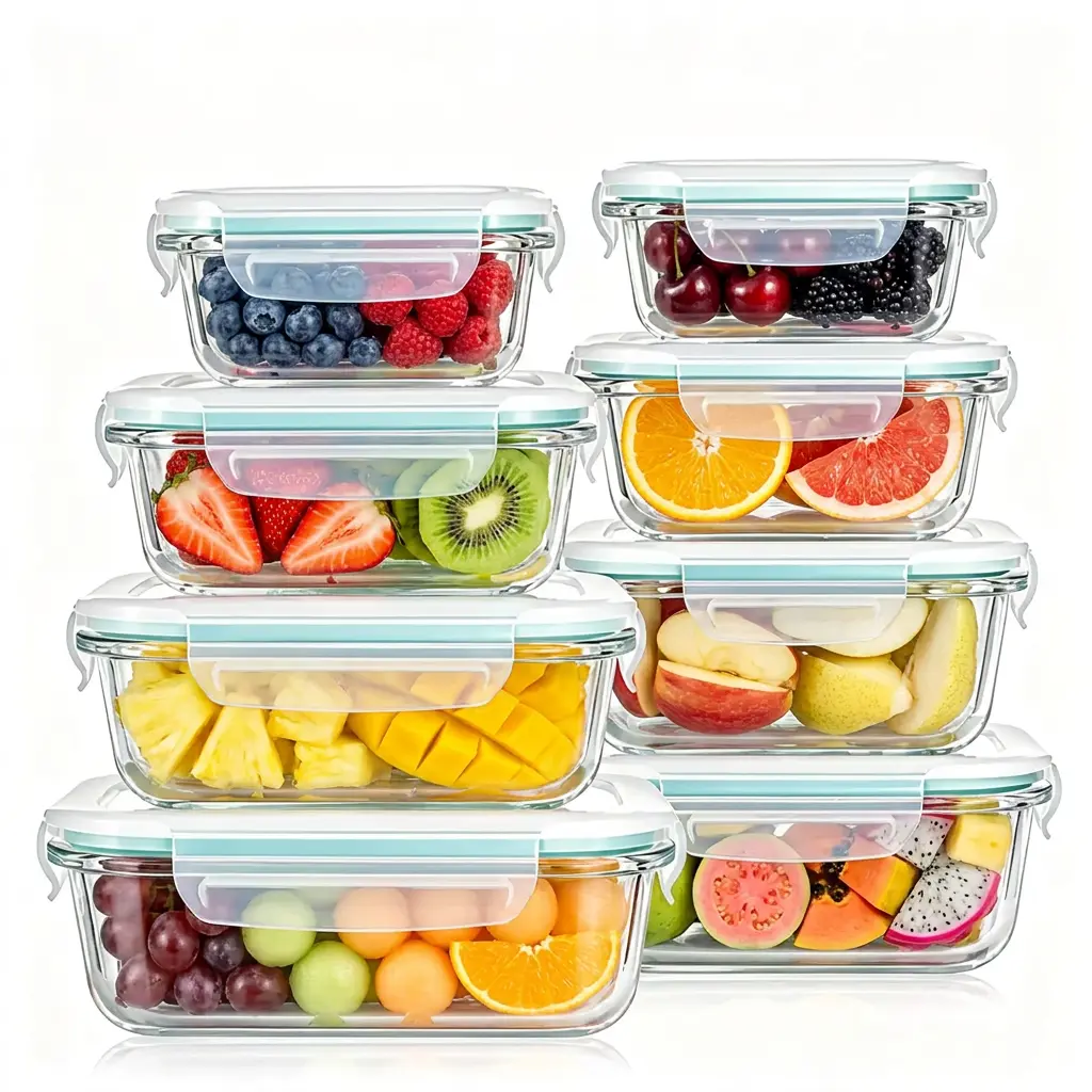 8 Pack Airtight Glass Food Sto - đánh giá và giá Meal Prep Glass Containers Oven Safe