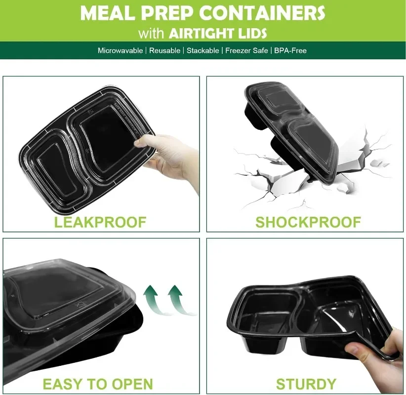 10PCS Takeaway Lunch Box with  - đánh giá và giá Meal Prep Tupperware