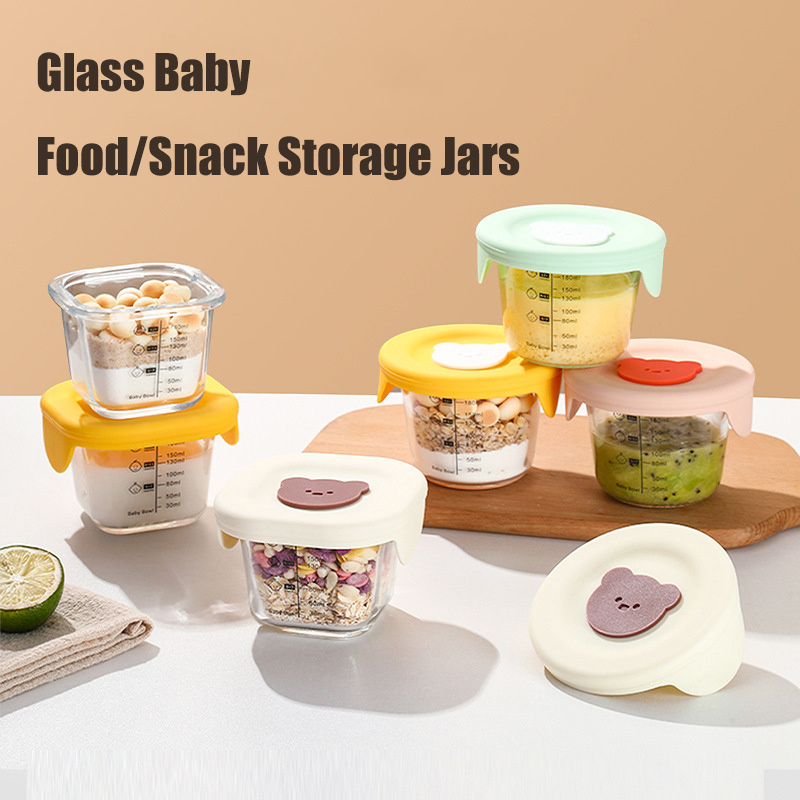 180ml Glass Baby Food Storage  - đánh giá và giá Meal Prep Glass Containers Oven Safe