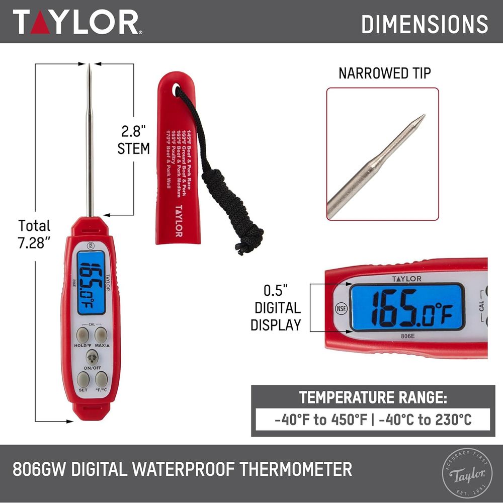 Digital Read Meat Thermometer  - đánh giá và giá Meal Prep High Protein