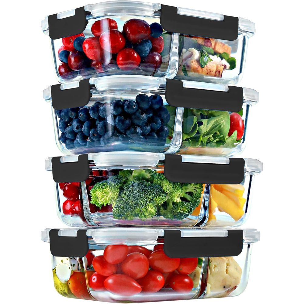 Meal Prep Containers, 2 & 3 Co - đánh giá và giá Meal Prep Glass Containers Oven Safe